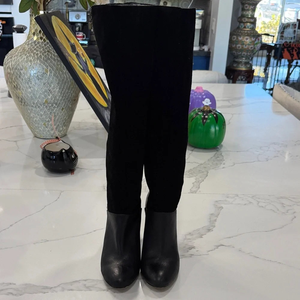 Elliot Lucca‎ Elegant Black Over the Knee Women's Boots